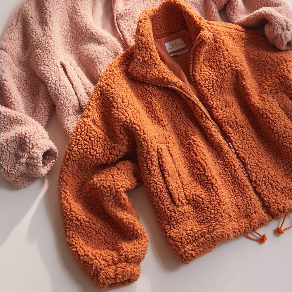 UO willow fuzzy drawstring jacket